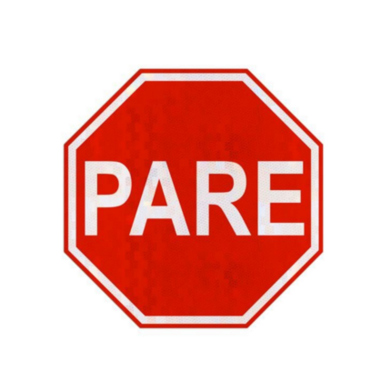Placa de Pare (Parada obrigatória) R-1